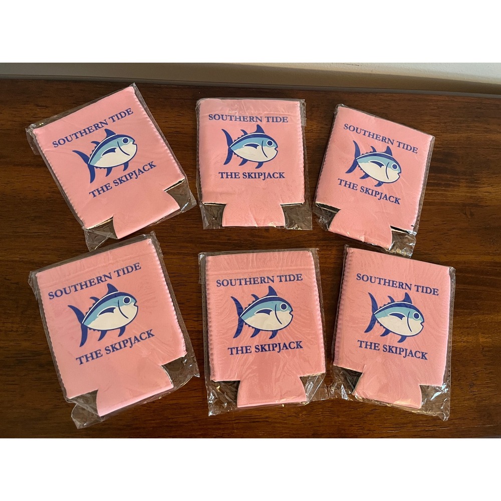 Southern Tide The Skipjack‎ Coozie 6 Pack Pink New